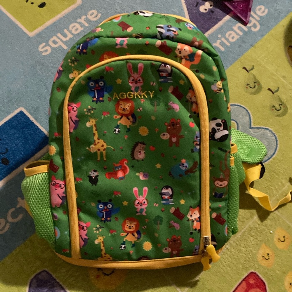 AGGRKY Green Animal Print Backpack